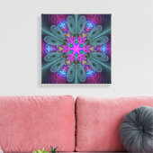 Mandala Kunst, Fraktal und Dichtung Leinwanddruck (Insitu (Wohnzimmer))
