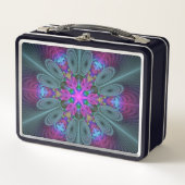 Mandala Kunst, Fraktal und Dichtung Metall Brotdose (Vorderseite)