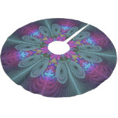 Mandala Kunst, Fraktal und Dichtung Polyester Weihnachtsbaumdecke (Schrägansicht)