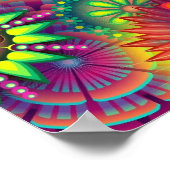 Mandala Kunst, Fraktal und Dichtung Poster (Ecke)