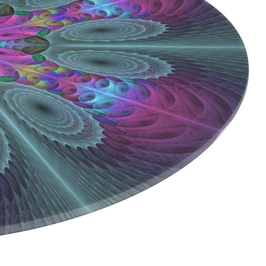 Mandala Kunst, Fraktal und Dichtung Schneidebrett (Ecke)