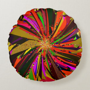 Mandala-Kunst  Rundes Kissen