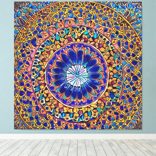 Mandala Kunstdekoration Leinwanddruck (Insitu (Holzboden))