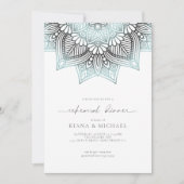 Mandala Lace Rev Probe Dinner Lt. Blue ID968 Einladung (Vorderseite)