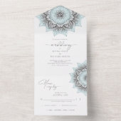 Mandala Lace Rev Wedding Ltd. Blue ID968 All In One Einladung (Innen Boden)