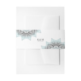 Mandala Lace Rev Wedding Ltd. Blue ID968 Einladungsbanderole