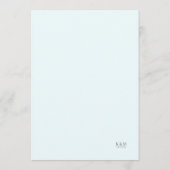 Mandala Lace Rev Wedding Ltd. Blue ID968 Menükarte (Rückseite)