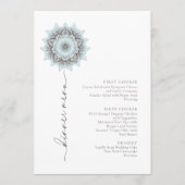 Mandala Lace Rev Wedding Ltd. Blue ID968 Menükarte (Vorderseite)