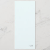 Mandala Lace Rev Wedding Ltd. Blue V2 ID968 Menükarte (Rückseite)