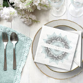 Mandala Lace Wedding Ltd. Blue ID968 Serviette