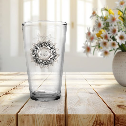 Mandala Lace Wedding Neutrals ID478 Glas