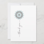 Mandala Lace Wedding Vielen Dank, Lt. Blue ID968 Dankeskarte (Vorderseite)