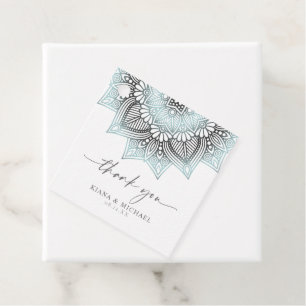 Mandala Lace Wedding Vielen Dank, Lt. Blue ID968 Geschenkanhänger