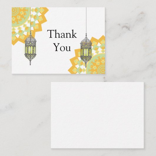 Mandala Lamp Dankeschön Karte (Vorne/Hinten)