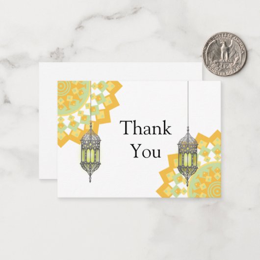 Mandala Lamp Dankeschön Karte (Vorderseite/Rückseite Beispiel)