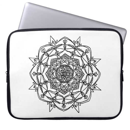Mandala-Laptop-Hülse Laptopschutzhülle (Vorderseite)