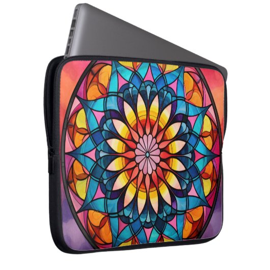 Mandala Laptop Sleeve (Vorne Rechts)
