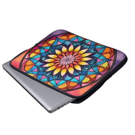 Mandala Laptop Sleeve (Vorne Knopf)