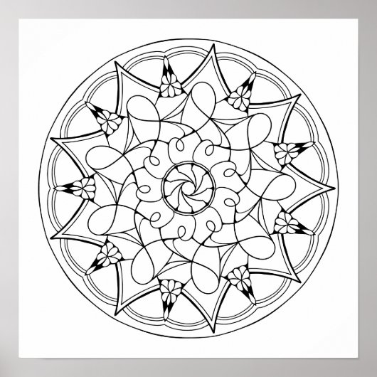 Mandala Large Aduloring Poster (Vorne)