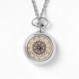 Mandala Latin Hippocrates Zitat Necklace Teatch Armbanduhr