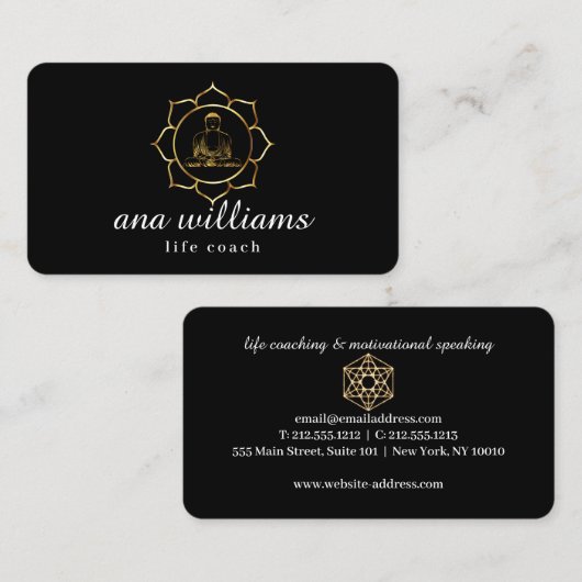 Mandala-Lebenslehrer-Visitenkarte Visitenkarte (Vorne/Hinten)