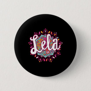 Mandala Lela Women Grandma Weihnachten Geburtstags Button