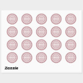 Mandala Lila Address Label Round Aufkleber (Blatt)