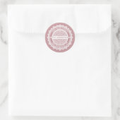 Mandala Lila Address Label Round Aufkleber (Tasche)