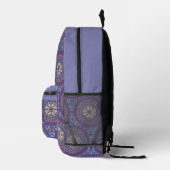 Mandala Lila Bedruckter Rucksack (Rechts)