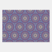 Mandala Lila Design Geschenkpapier Set (Vorderseite)