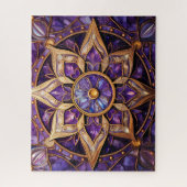 Mandala Lila Gold Puzzle (Vertikal)