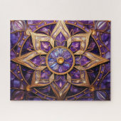 Mandala Lila Gold Puzzle (Horizontal)