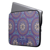 Mandala Lila Laptopschutzhülle (Vorderseite Links)