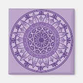 Mandala Lila Magnet (Vorne)
