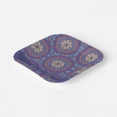 Mandala Lila Pappteller (Gewinkelt)