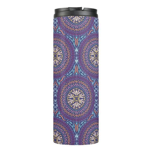 Mandala Lila Thermosbecher (Rückseite)