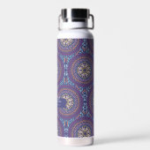 Mandala Lila Trinkflasche (Rückseite)