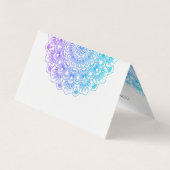 Mandala lila und blau visitenkarten (Rückseite)