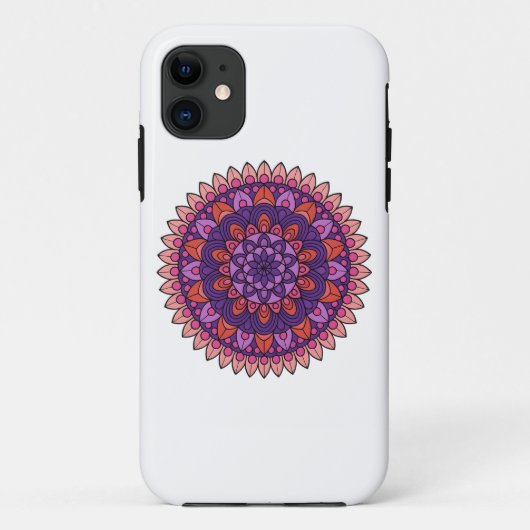 Mandala lila und rosa Case-Mate iPhone hülle (Rückseite)