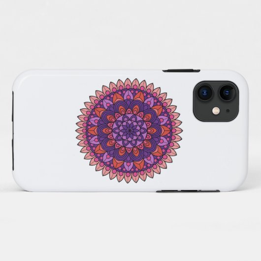 Mandala lila und rosa Case-Mate iPhone hülle (Rückseite (Horizontal))