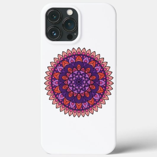 Mandala lila und rosa Case-Mate iPhone hülle (Rückseite)