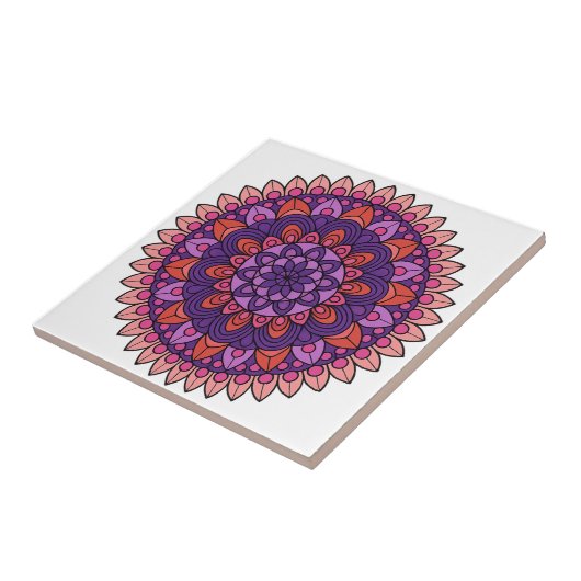 Mandala lila und rosa fliese (Seite)