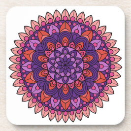 Mandala lila und rosa getränkeuntersetzer