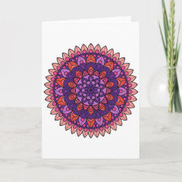 Mandala lila und rosa karte