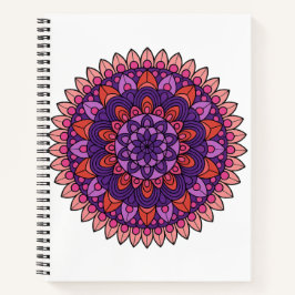 Mandala lila und rosa notizblock