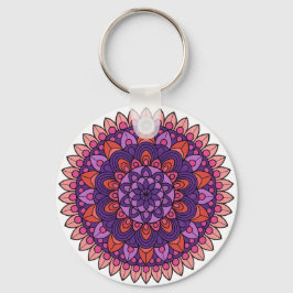 Mandala lila und rosa schlüsselanhänger