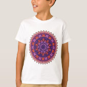 Mandala lila und rosa T-Shirt (Vorderseite)