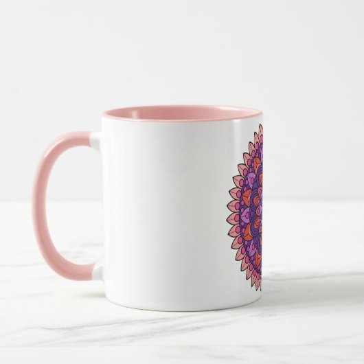 Mandala lila und rosa tasse (Links)