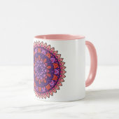 Mandala lila und rosa tasse (VorderseiteRechts)