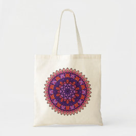Mandala lila und rosa tragetasche